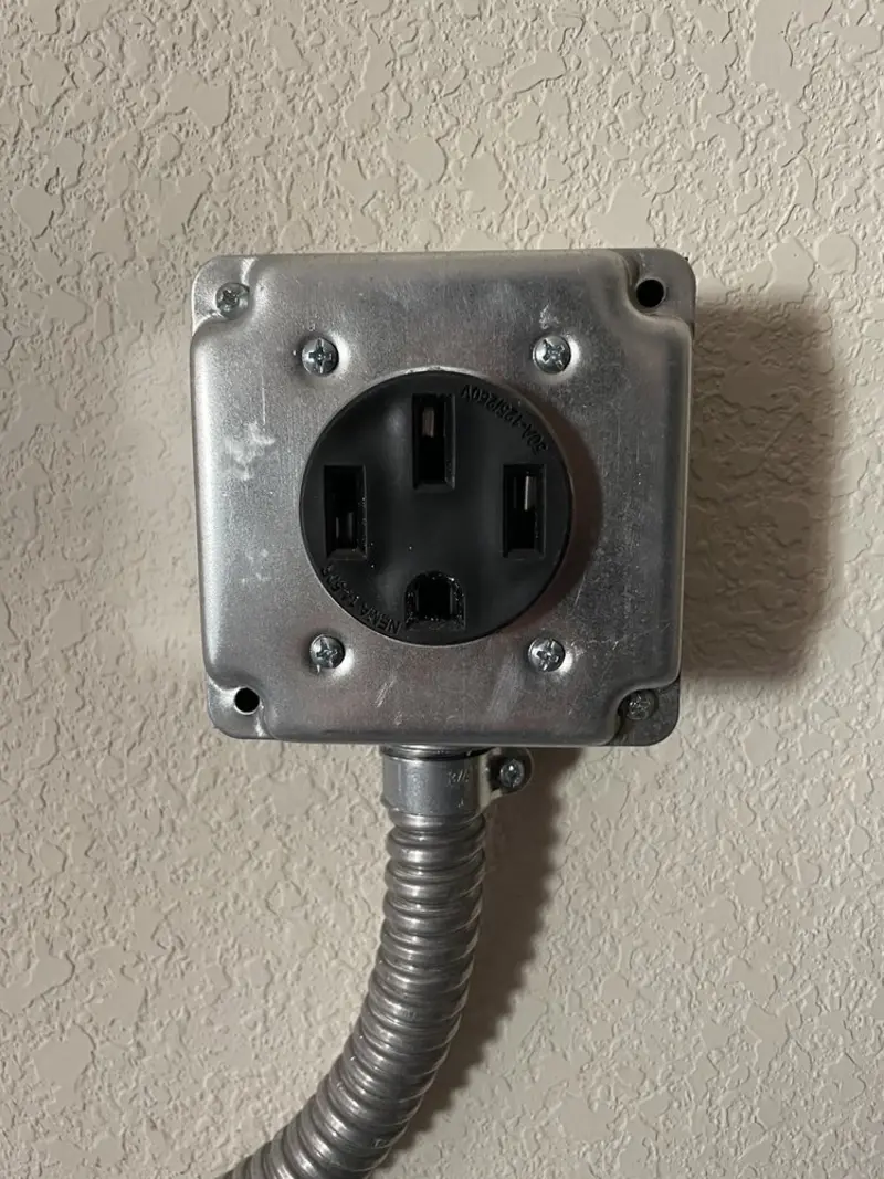 NEMA 14-50 outlet installed for Smart Home Electrical in Darby